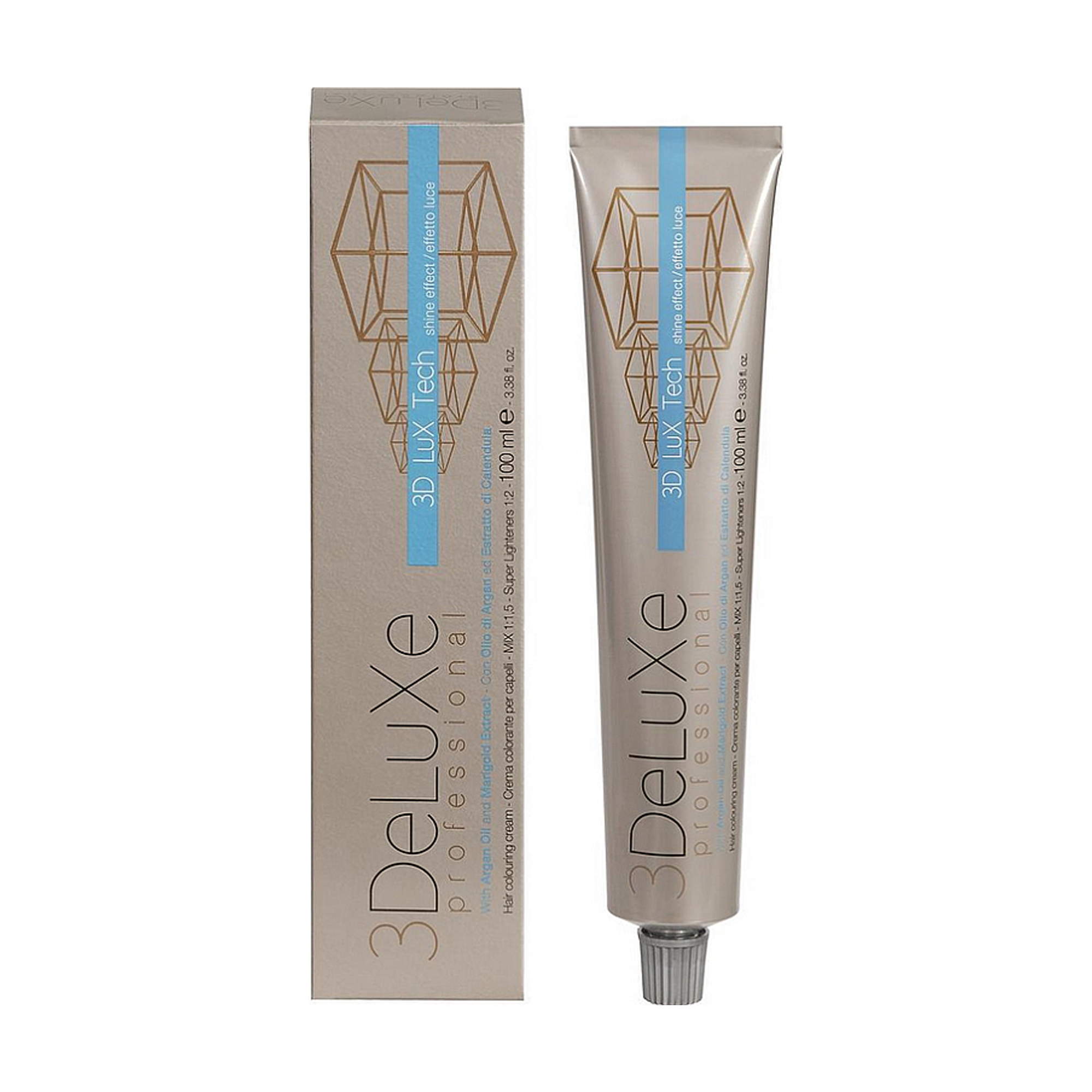 Крем-фарба для волосся 3DeLuXe Tech Hair Colouring Cream 5.07 Світлий матовий коричневий, 100 мл